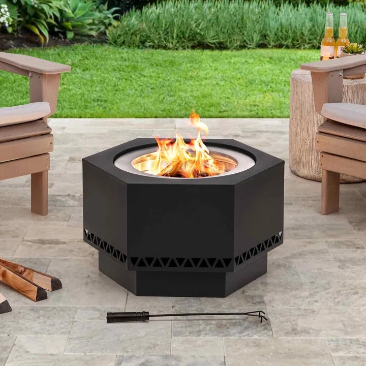 Braseiro sem Fumo AMIATA 66 × 57 × 38 cm – Preto