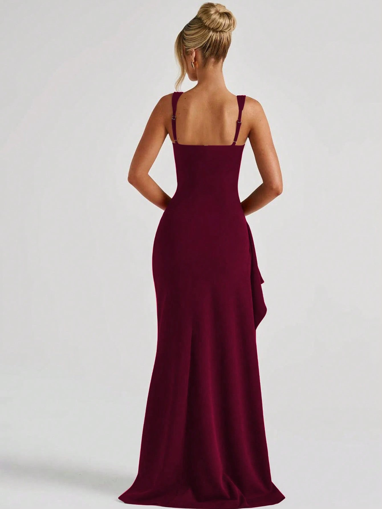 Vestido Longo Vinho com Fenda — foto 1