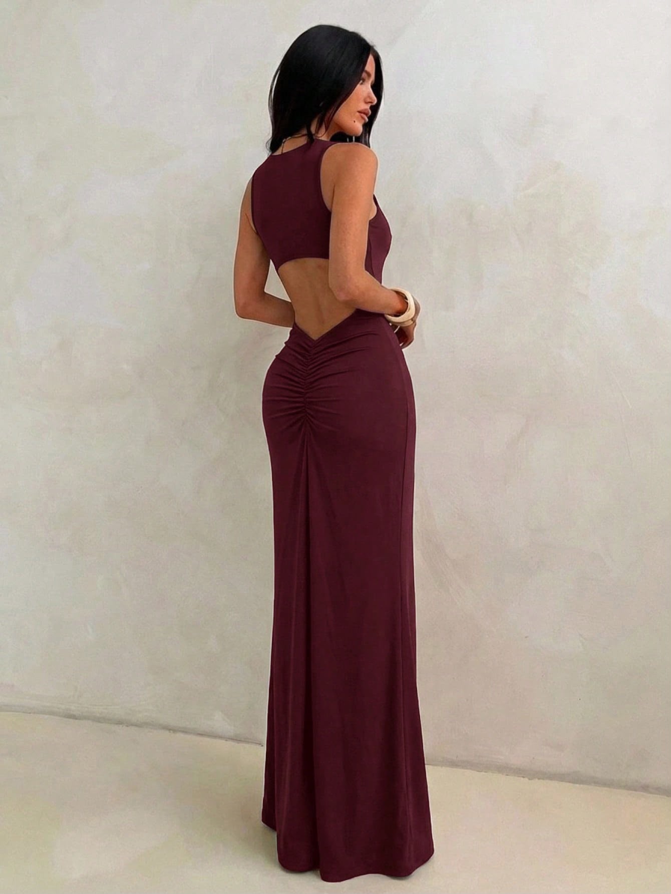 Vestido Longo Vinho Sereia — Aloruh — foto 1