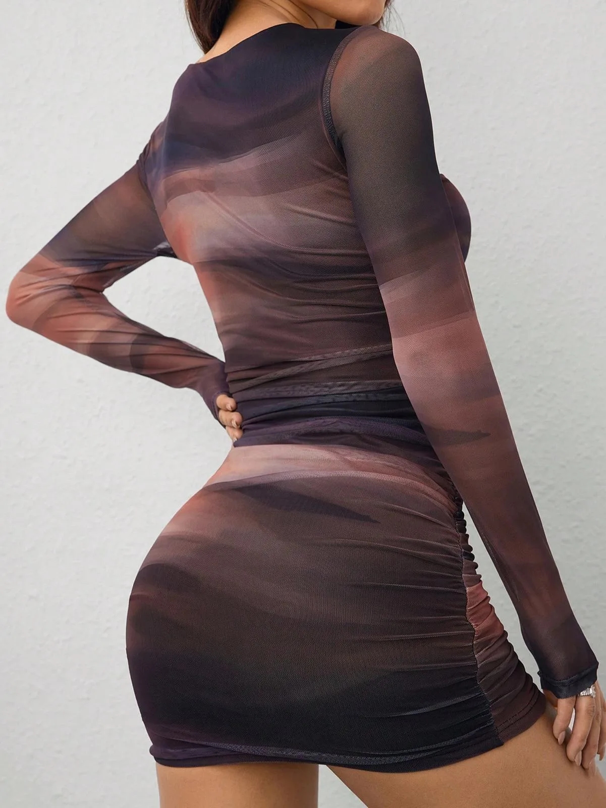 Vestido Mini Tie-Dye Drapeado