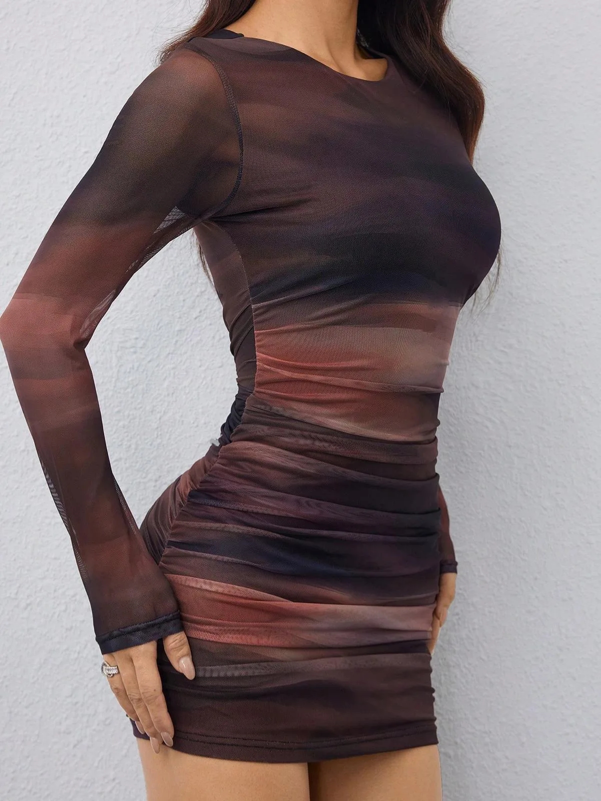 Vestido Mini Tie-Dye Drapeado