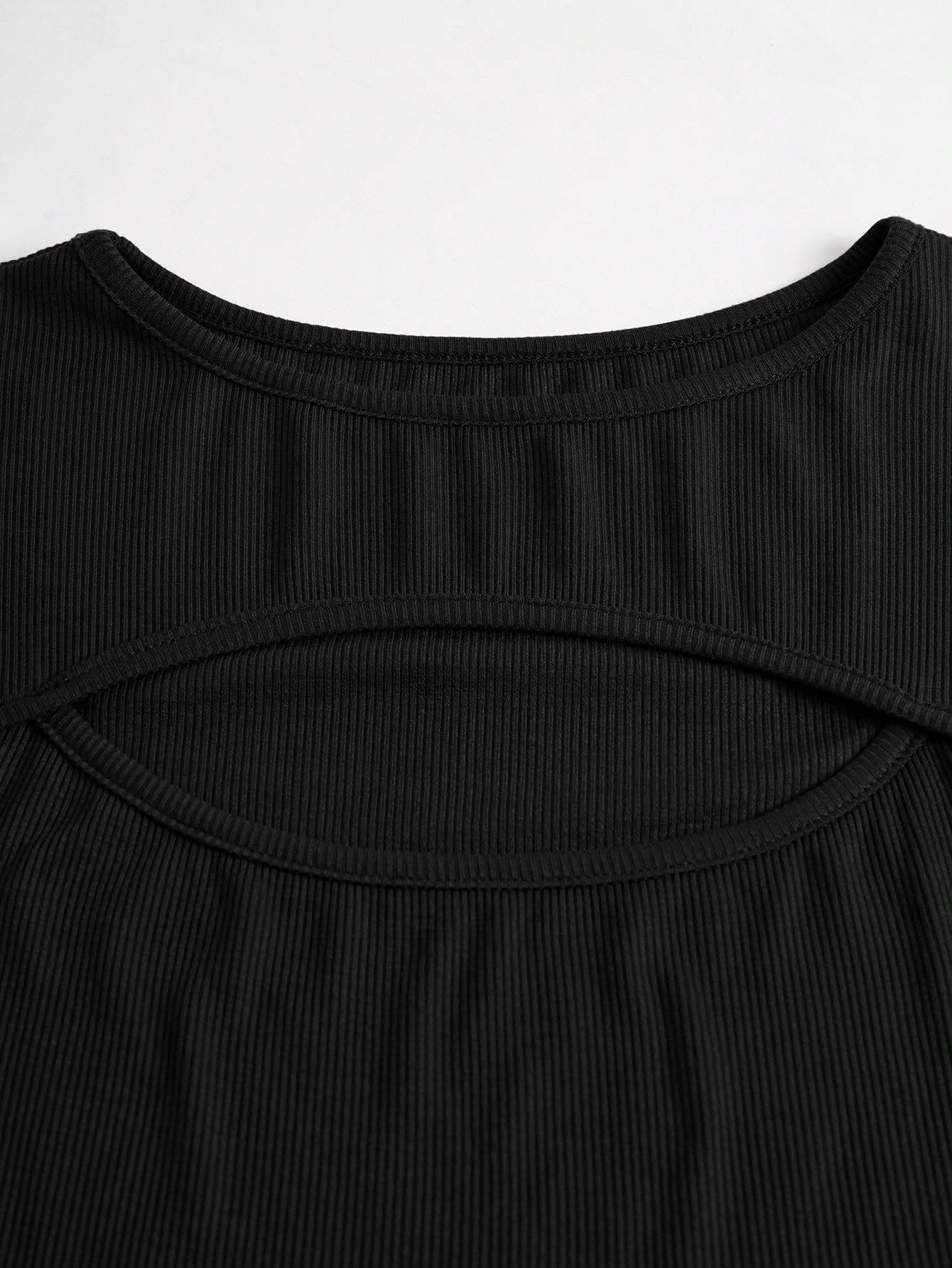 Blusa Preta Canelada Manga Longa — NostaNoir — foto 2