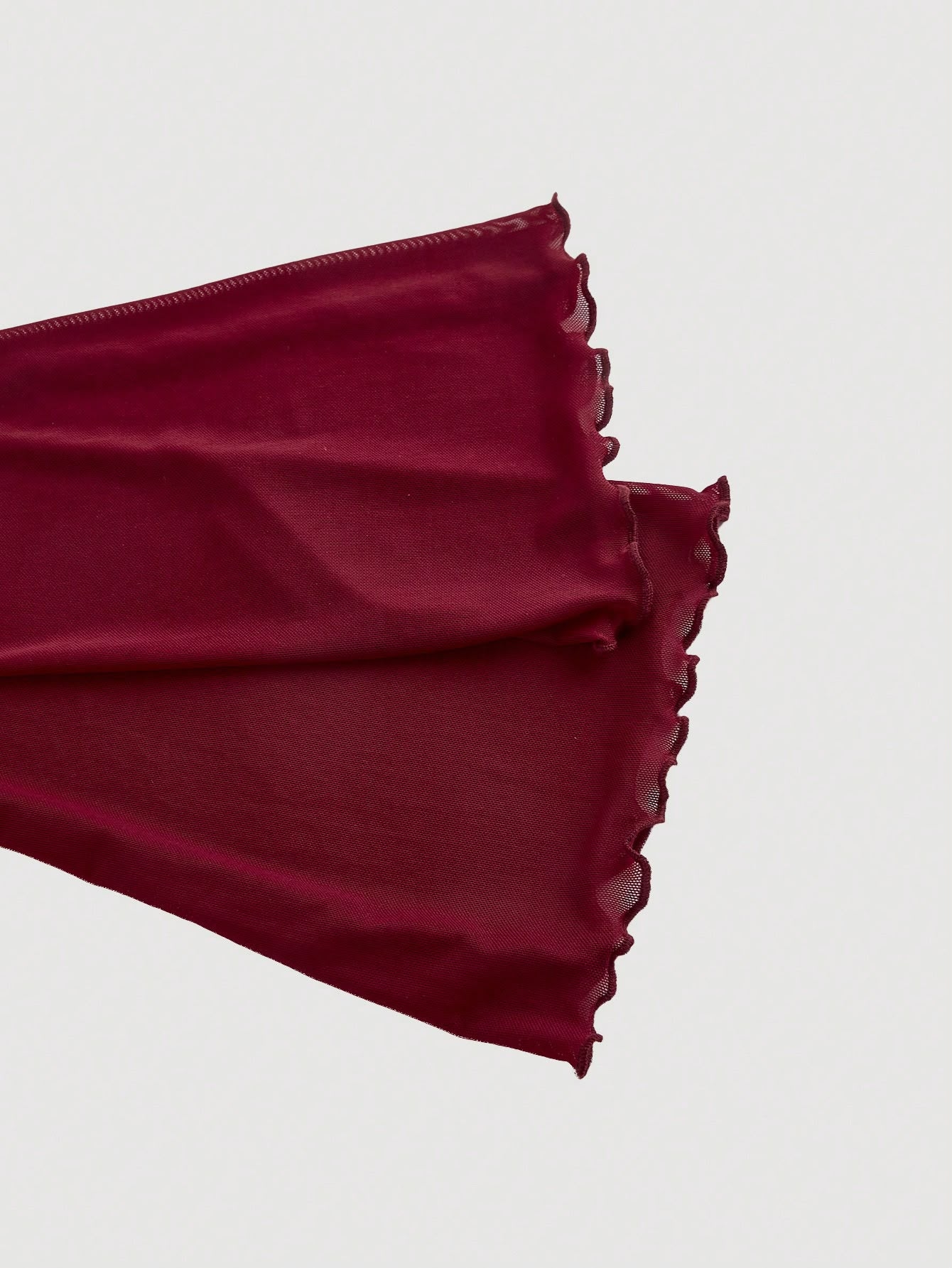 Blusa Vinho em Tule com Ombros Vazados — SHEIN MOD — foto 1