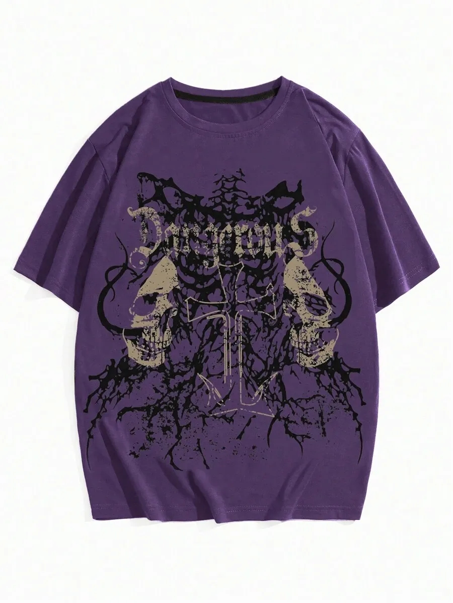 ROMWE MEN camiseta gótica com estampa — foto 1