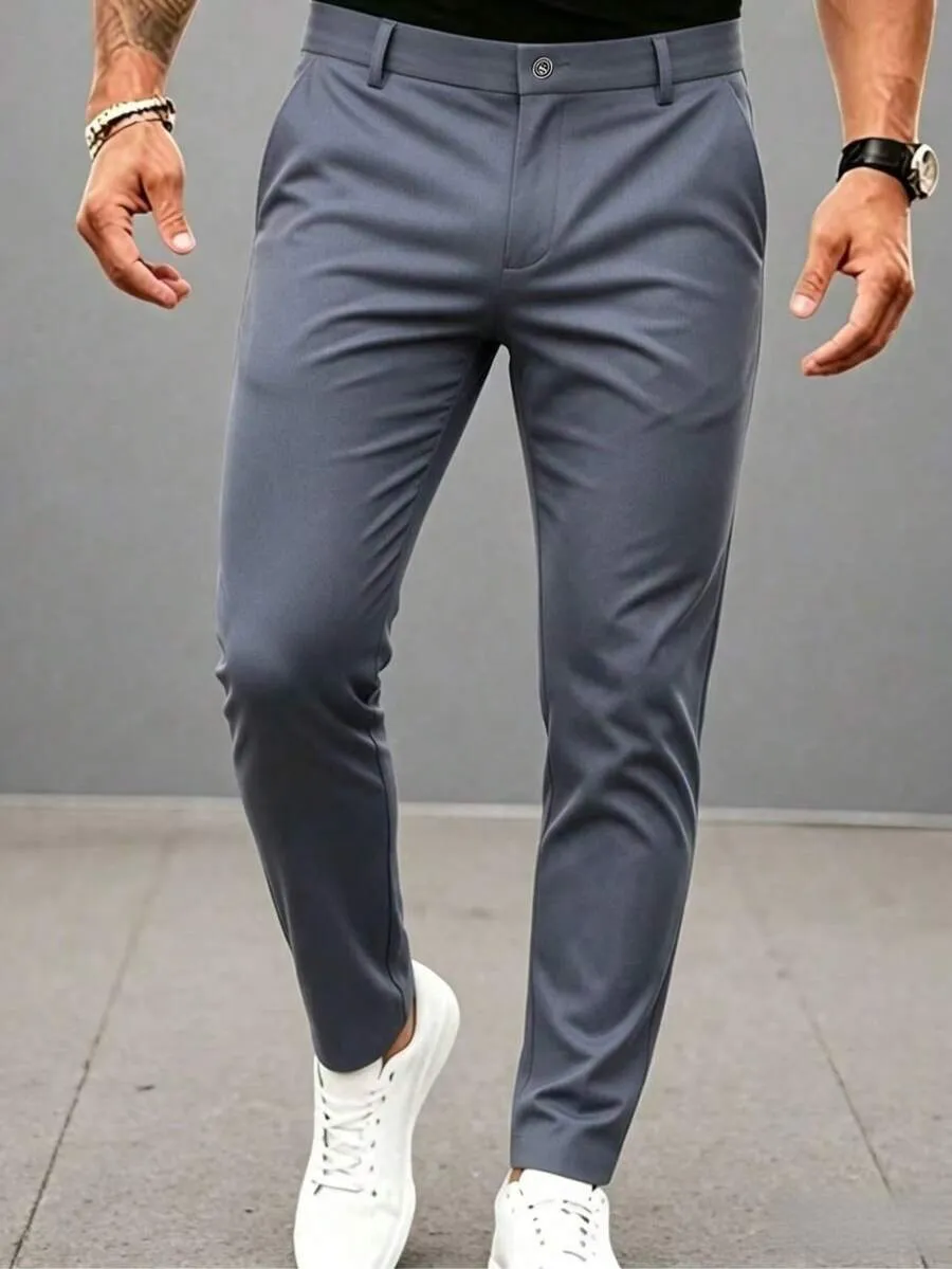 Calça masculina plissada minimalista — foto 1